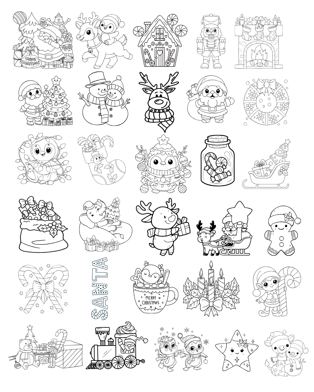Personalised Christmas Colouring Book
