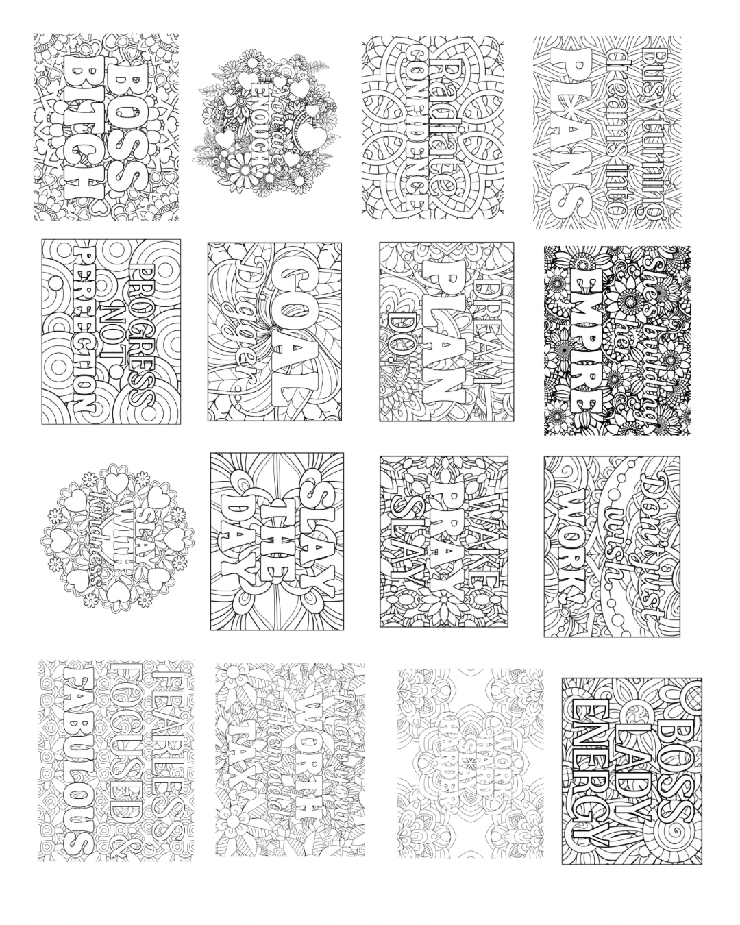 Personalised Boss B*tch Colouring Book