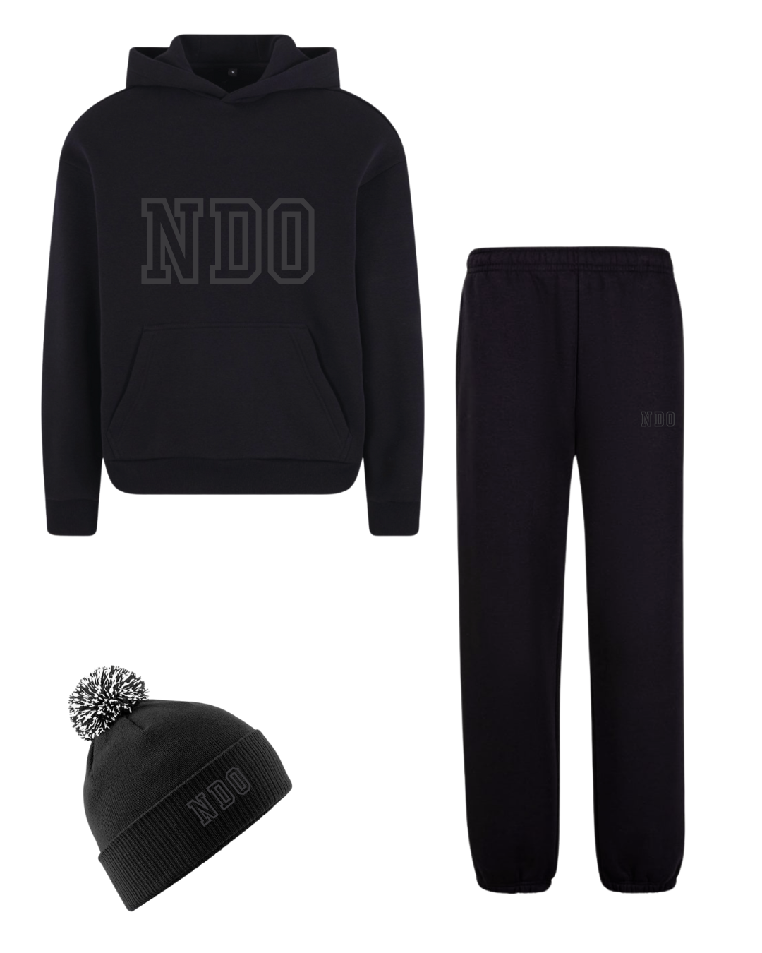 NDO Luxury Black Zip Hoodie