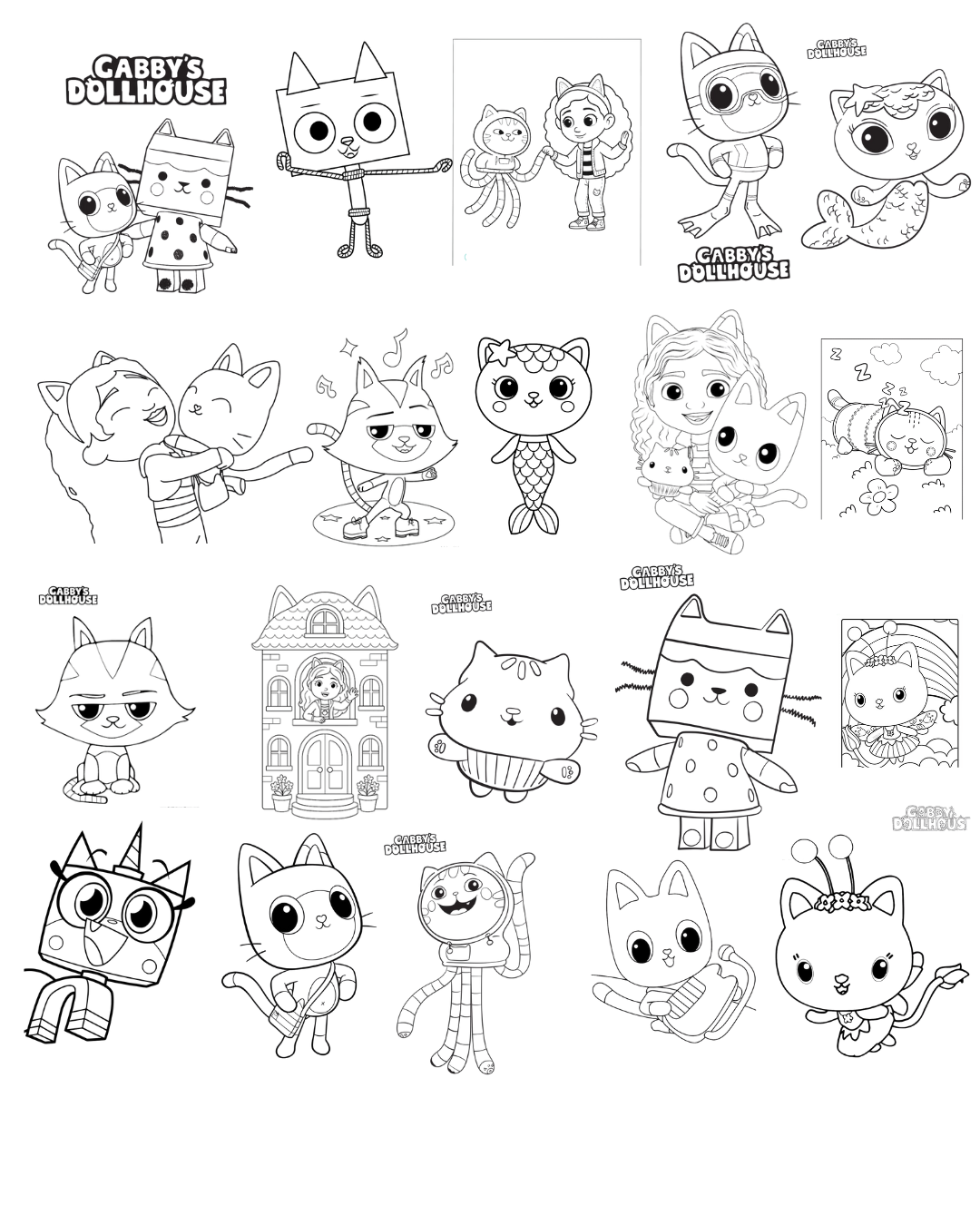 Personalised Gabby’s Dollhouse Colouring Book