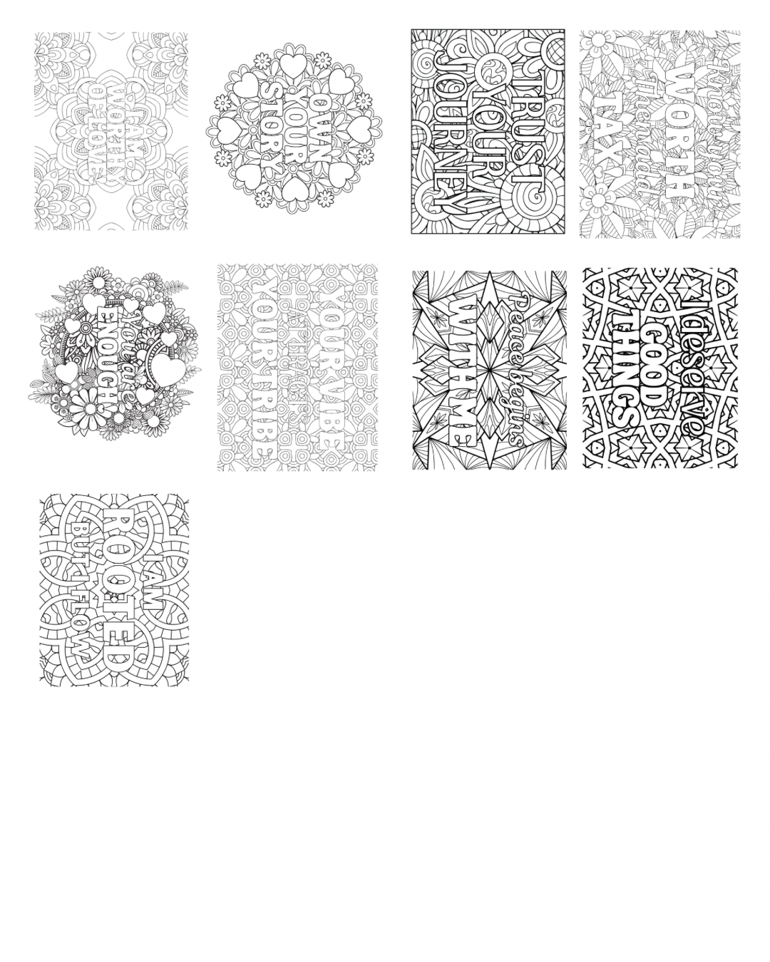 Personalised Love Yourself Colouring Book