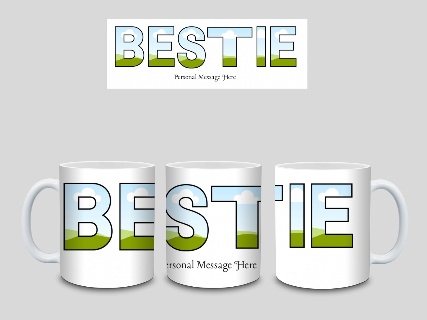 BESTIE photo mug