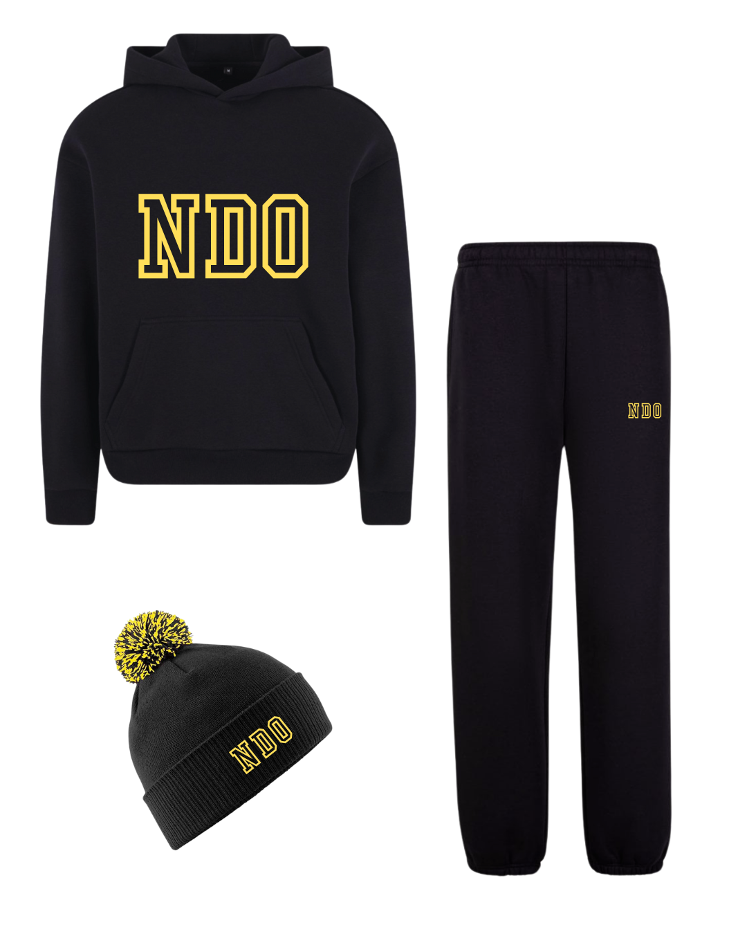NDO Luxury Black Zip Hoodie