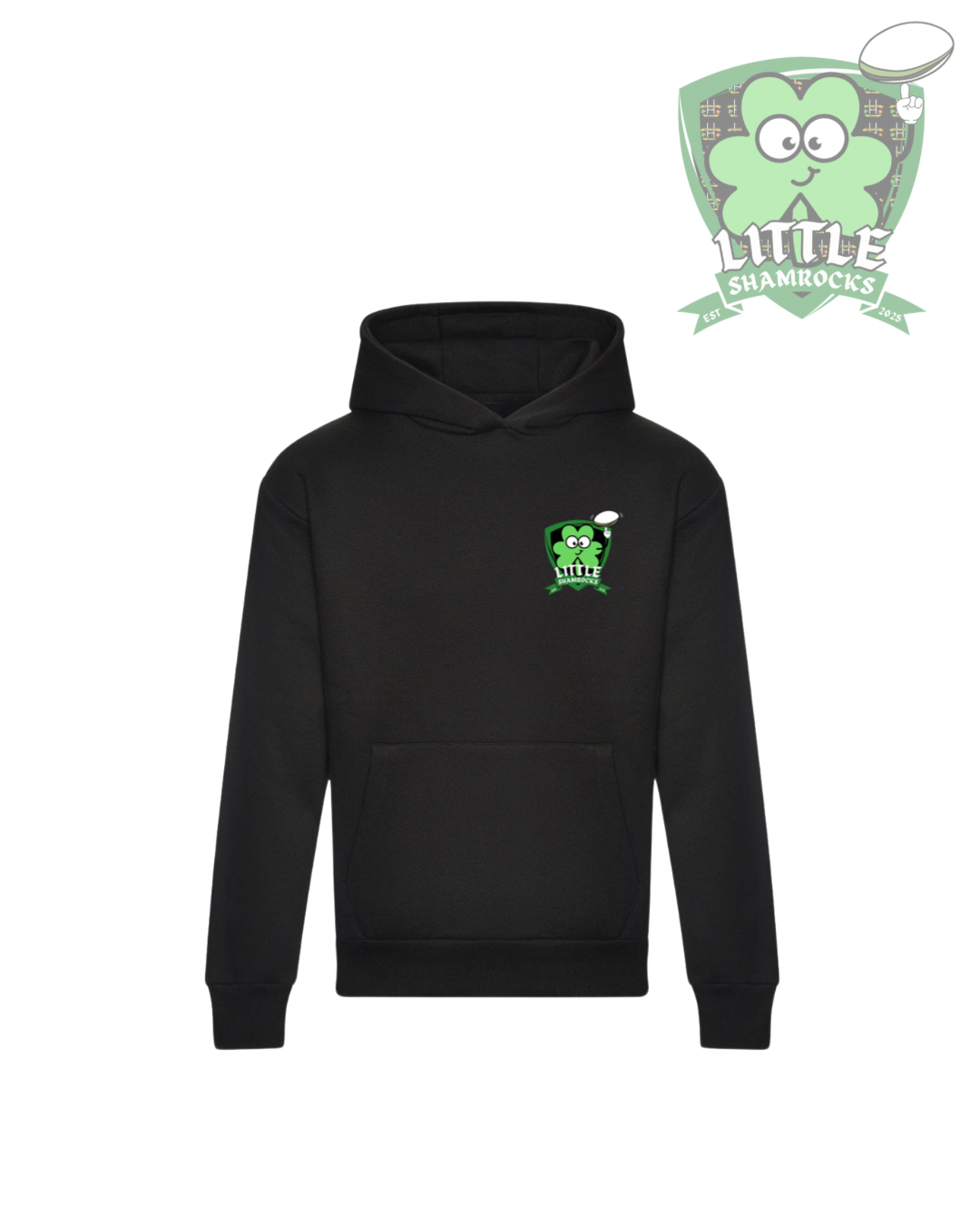 Little Shamrocks Kids Team Hoodie - Black