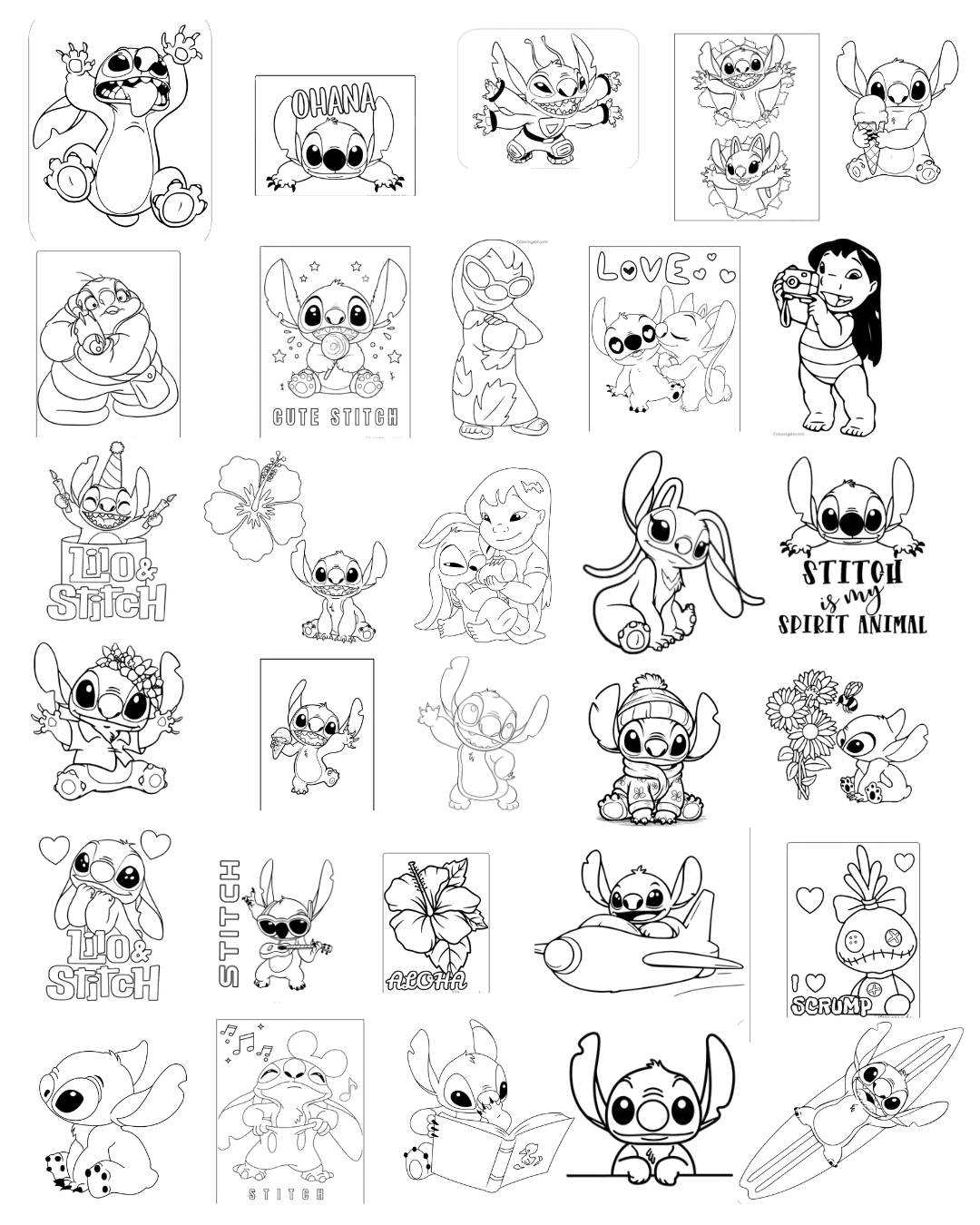 Personalised Stitch Colouring Book