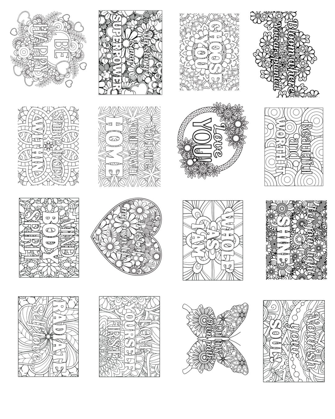 Personalised Love Yourself Colouring Book