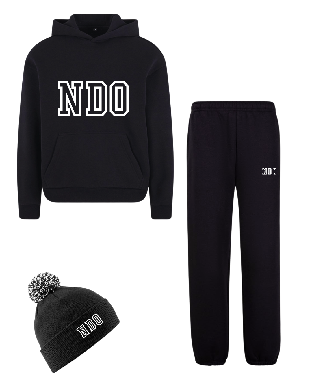NDO Luxury Black Zip Hoodie