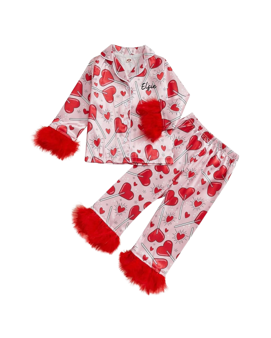 Kids Valentines PJ’s - Add Name