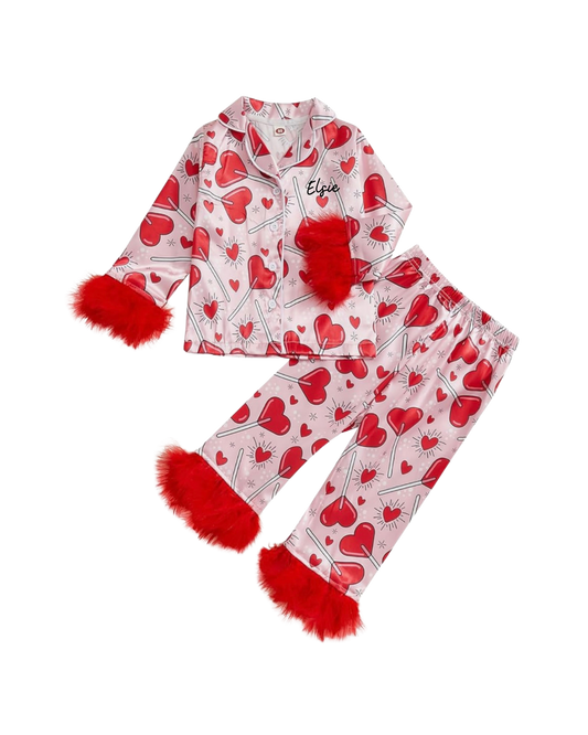 Kids Valentines PJ’s - Add Name