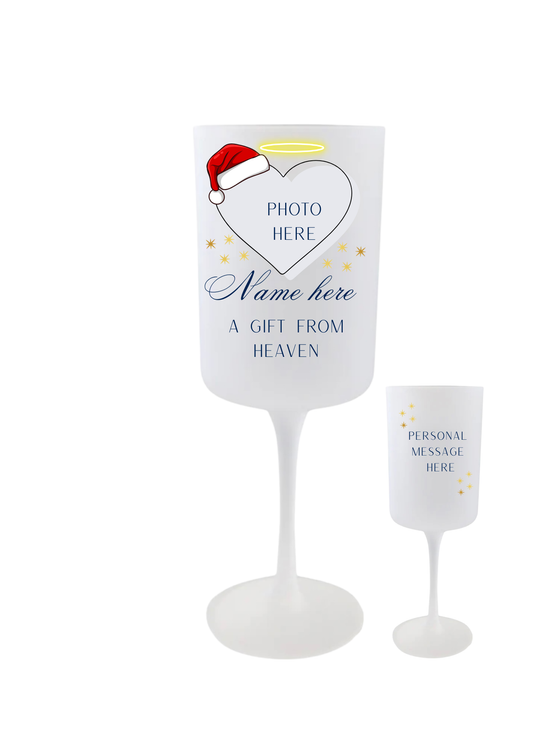 ‘’A gift from heaven’’ Custom Wine Glass